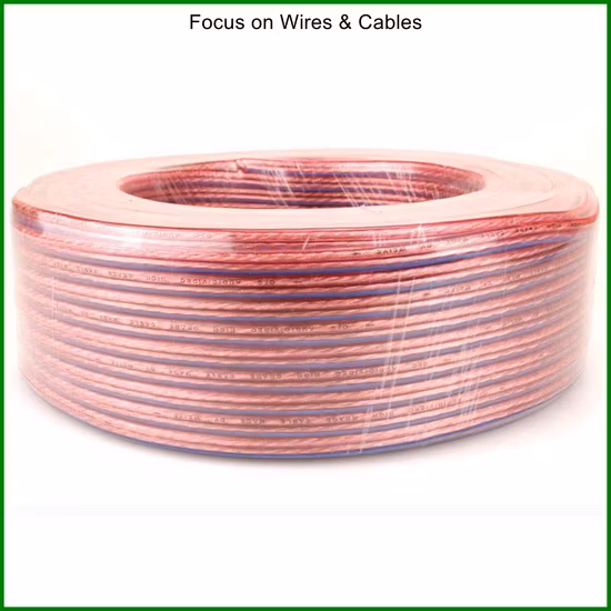 Transparent Car Audio Video Communication RCA PVC Speaker Wire