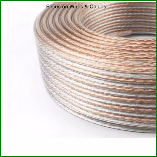 Transparent Car Audio Video Communication RCA PVC Speaker Wire